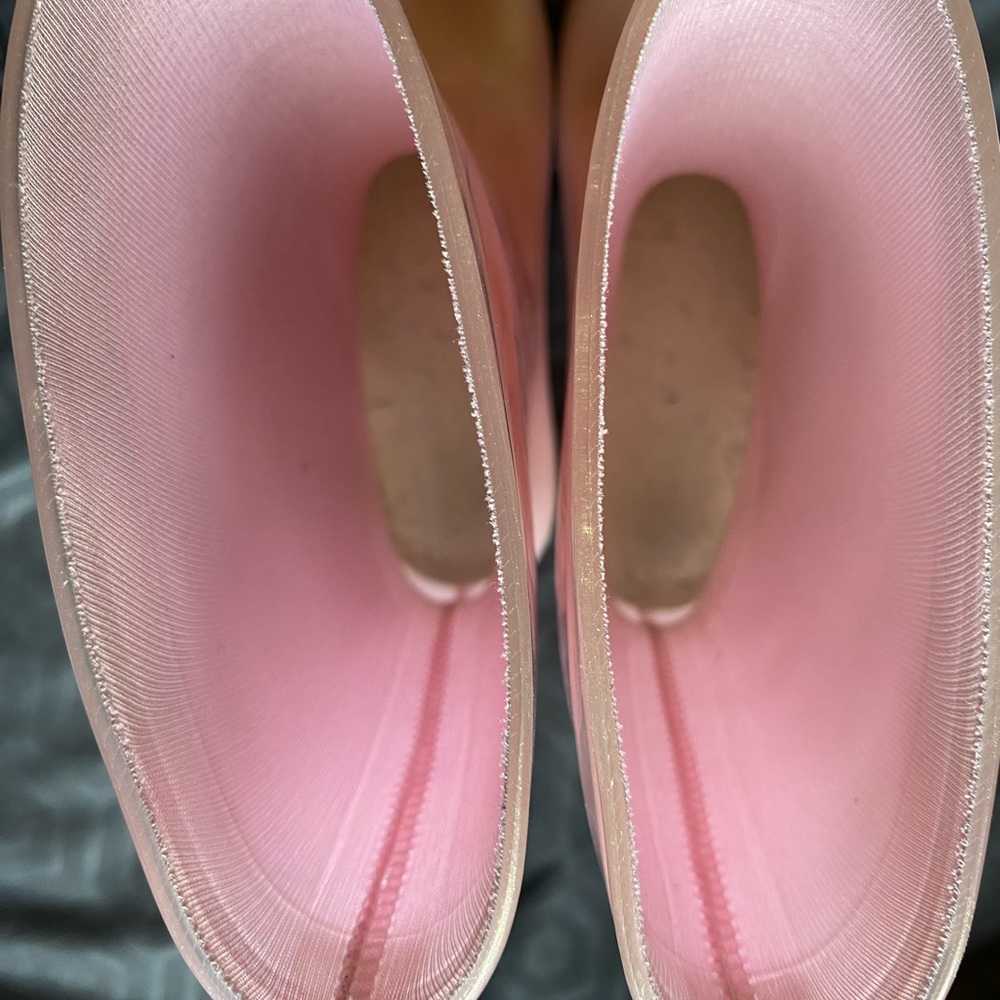 Pink translucent rain boots - Picture 7 of 8